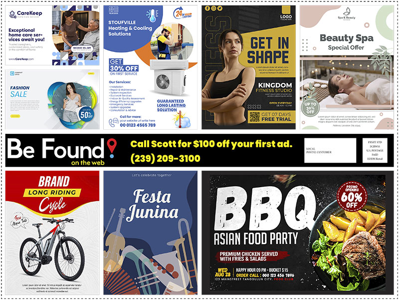 Be Found on the Web direct mail piece